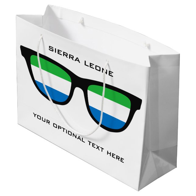 Sacola Para Presentes Grande O texto personalizado do Sierra Leone Shades e o p (Verso inclinado)
