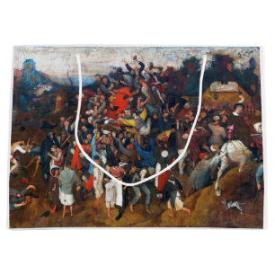 Sacola Para Presentes Grande O Vinho do Dia de Martin Santo, Pieter Bruegel