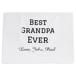 Sacola Para Presentes Grande O vovô nunca deu um nome simples para o avô