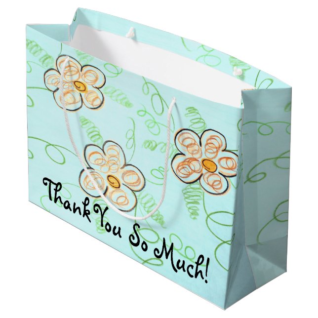 Sacola Para Presentes Grande Obrigado, Gift-bag (Verso inclinado)