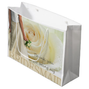 Sacola Para Presentes Grande Obrigado sendo minha dama de honra