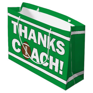 Sacola Para Presentes Grande OBRIGADOS COACH! Esportes de Equipe do Treinador d