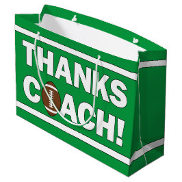 Sacola Para Presentes Grande OBRIGADOS COACH! Futebol Coach's Team Sports