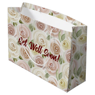 Sacola Para Presentes Grande Obtenha um bom Rosa em breve, como padrão