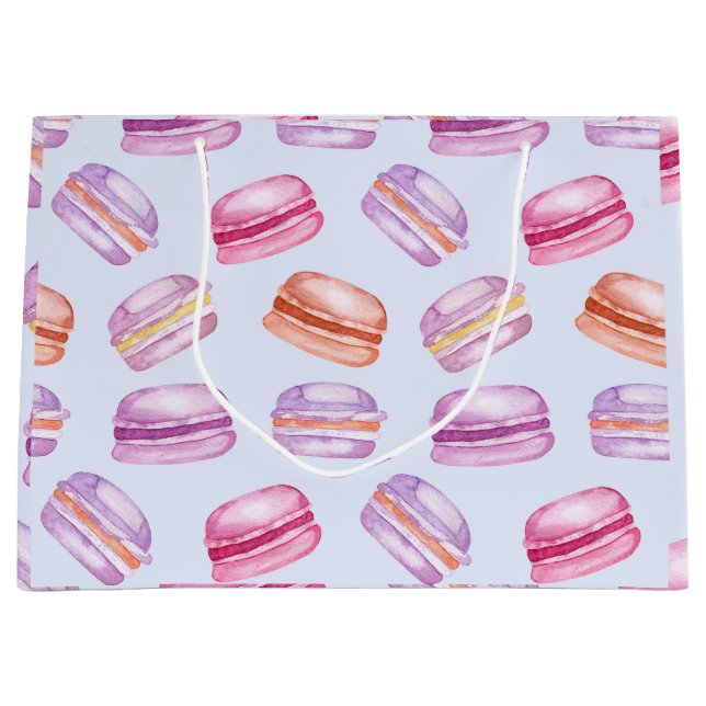 Sacola Para Presentes Grande Ocean Breeze Macarons (Frente)