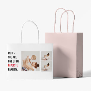 Sacola Para Presentes Grande Oferta de Foto e Feliz dia de as mães de Colagem M