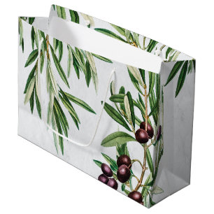 Sacola Para Presentes Grande Olive Folha da Grécia Mediterrânica