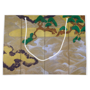 Sacola Para Presentes Grande Ondas em Matsushima (direita), Tawaraya Sotatsu