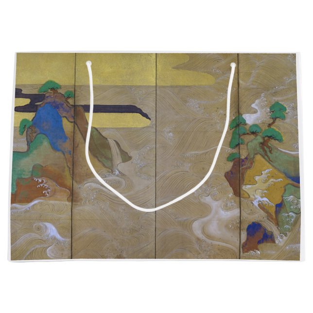 Sacola Para Presentes Grande Ondas em Matsushima (Esquerda), Tawaraya Sotatsu (Frente)