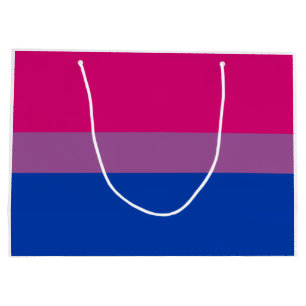 Sacola Para Presentes Grande Orgulho Bissexual (Bandeira Bi)