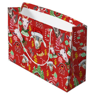 Sacola Para Presentes Grande Os doces e as sinas de jingle das GOATS de Natal g