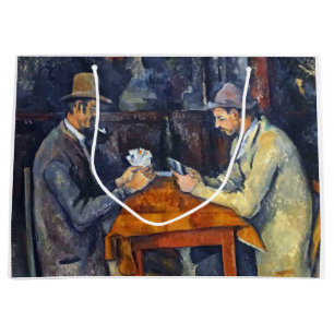 Sacola Para Presentes Grande Os Jogadores De Cartão, Cezanne