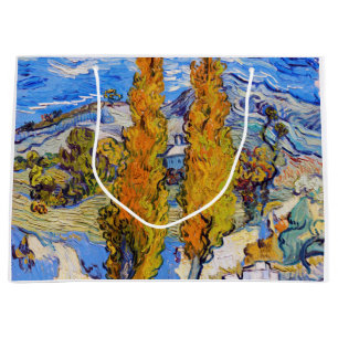 Sacola Para Presentes Grande Os Poplars em Santo-Rémy, Van Gogh