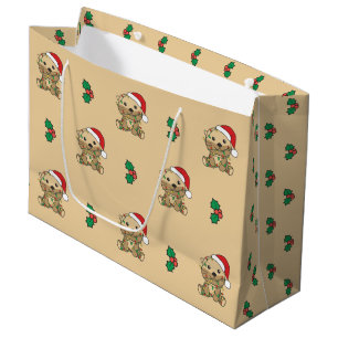 Sacola Para Presentes Grande Otters de Feriados de Inverno de Natal