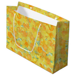 Sacola Para Presentes Grande Ouro bonito Amarelo Daffodils Grande Saco de Prese