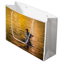 Sacola Para Presentes Grande Ouro de um lago ouro