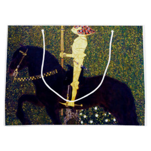 Sacola Para Presentes Grande Ouro Knight, Gustav Klimt