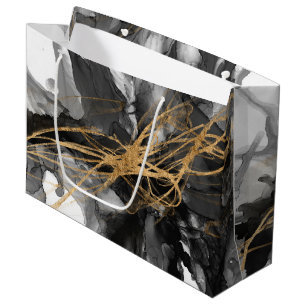 Sacola Para Presentes Grande Ouro Vortex I