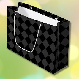 Sacola Para Presentes Grande Ouros Pretos e Enfumaçados - Elegante e Eterno