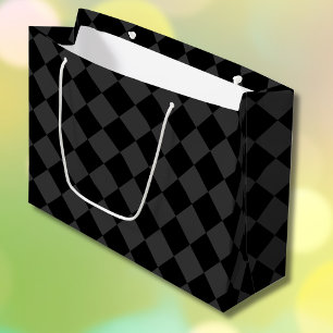 Sacola Para Presentes Grande Ouros Pretos e Enfumaçados - Elegante e Eterno