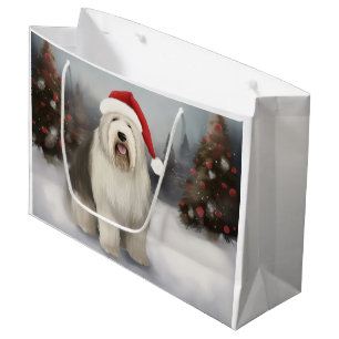 Sacola Para Presentes Grande Ovelha Caçadeira de Neve