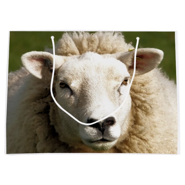 SACOLA PARA PRESENTES GRANDE OVINO (Frente)