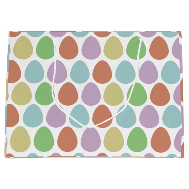 Sacola Para Presentes Grande Ovos de Páscoa Pensados (Frente)