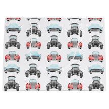 Padrão Clássico de Aquarela de Vintage Cars