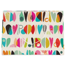 Sacola Para Presentes Grande Padrão Colorido Brilhante e vibrante