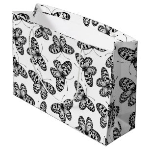 Sacola Para Presentes Grande Padrão da borboleta de pipa de papel