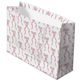 Sacola Para Presentes Grande Padrão de Arco rosa com aquarela do rico
