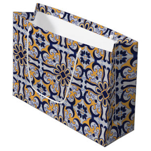 Sacola Para Presentes Grande Padrão de azulejo português