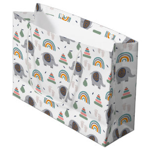 Sacola Para Presentes Grande Padrão de Brinquedo de Bebê Bonito