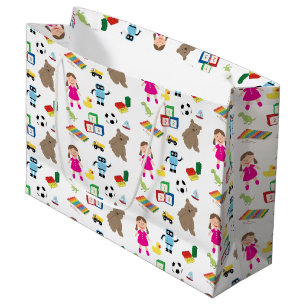 Sacola Para Presentes Grande Padrão de Brinquedos para Crianças Bonitas