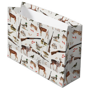 Sacola Para Presentes Grande Padrão de Caçador ao Ar Livre da Vida Selvagem