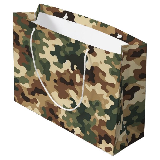 Sacola Para Presentes Grande Padrão de camuflagem (Verso inclinado)