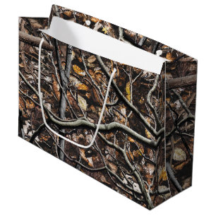 Sacola Para Presentes Grande Padrão de Camuflagem de Caça 6