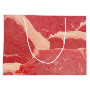 Sacola Para Presentes Grande Padrão de carne de bovino bruta