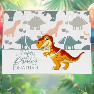 Sacola Para Presentes Grande Padrão De Dinossauros Para Você Grande Saco De Pre