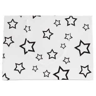 Sacola Para Presentes Grande Padrão de estrelas