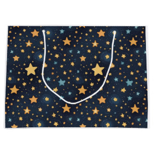 Sacola Para Presentes Grande Padrão de estrelas