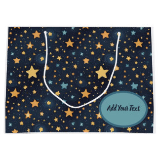Sacola Para Presentes Grande Padrão de estrelas