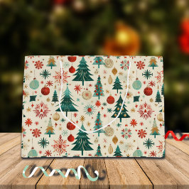 Sacola Para Presentes Grande Padrão de Festas de Inverno Festivas