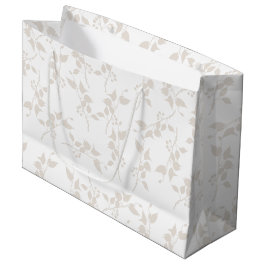 Sacola Para Presentes Grande Padrão De Folha Decorativa De Suíno Botânico