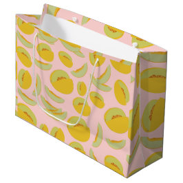 Sacola Para Presentes Grande Padrão de Fruta dos Melões de Honeydew