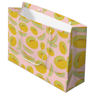 Sacola Para Presentes Grande Padrão de Fruta dos Melões de Honeydew