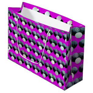 Sacola Para Presentes Grande Padrão de Lâmpadas Magenta Quente,
