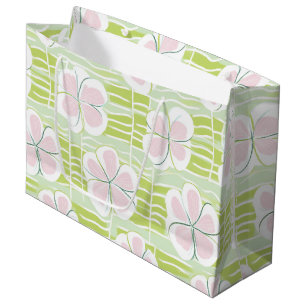 Sacola Para Presentes Grande Padrão de Linha Floral Abstrata Moderna (9)