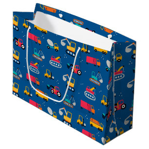 Sacola Para Presentes Grande Padrão de Movers de Contrução de Cute