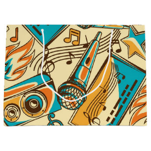 Sacola Para Presentes Grande Padrão de música